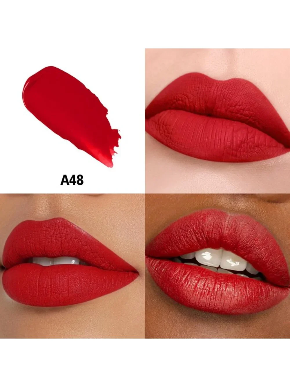 Women A48 Tea Time Long-Lasting Non-Sticky Waterproof Matte Liquid Lipstick